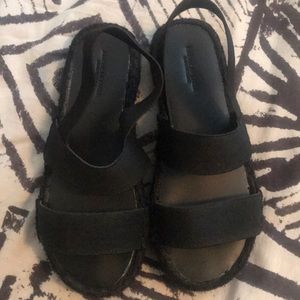 American eagle black platform sandals